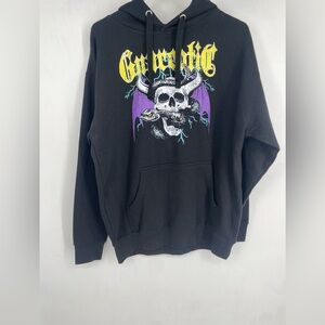 Gnarcotic Street AddictS Skull Streetwear fleece Hoodie Mens Large Black Snake